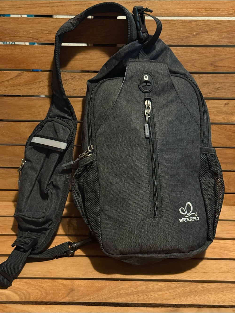 WATERFLY Crossbody Sling Backpack Sling Bag Travel Hiking Chest Bag Daypack